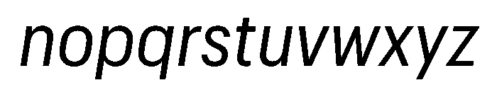 Graphik Compact Regular Italic Font LOWERCASE