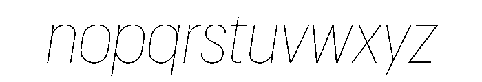 Graphik Compact Thin Italic Font LOWERCASE