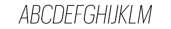 Graphik Condensed Extralight Italic Font UPPERCASE