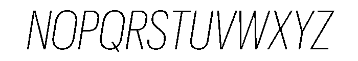 Graphik Condensed Extralight Italic Font UPPERCASE