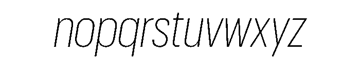 Graphik Condensed Extralight Italic Font LOWERCASE