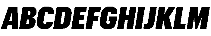 Graphik Condensed Super Italic Font UPPERCASE