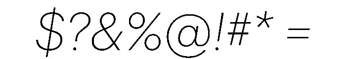 Graphik Georgian Extralight Italic Font OTHER CHARS