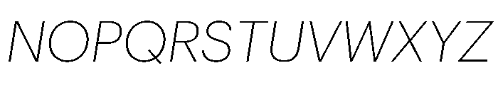Graphik Georgian Extralight Italic Font UPPERCASE