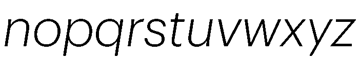 Graphik Georgian Light Italic Font LOWERCASE
