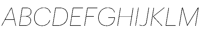 Graphik Georgian Thin Italic Font UPPERCASE