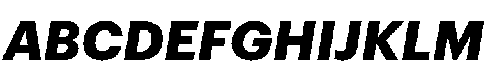 Graphik Hebrew Black Italic Font UPPERCASE