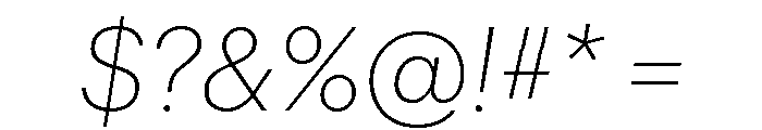 Graphik Hebrew Extralight Italic Font OTHER CHARS