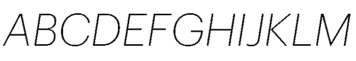 Graphik Hebrew Extralight Italic Font UPPERCASE