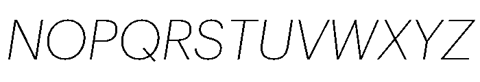 Graphik Hebrew Extralight Italic Font UPPERCASE