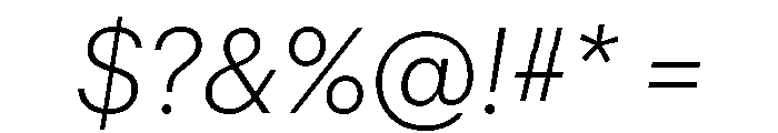 Graphik Hebrew Light Italic Font OTHER CHARS