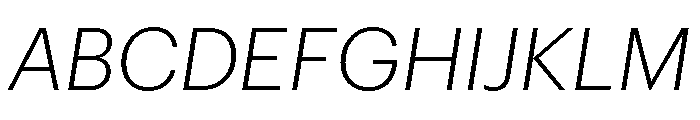 Graphik Hebrew Light Italic Font UPPERCASE