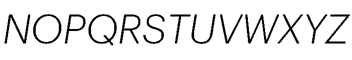 Graphik Hebrew Light Italic Font UPPERCASE