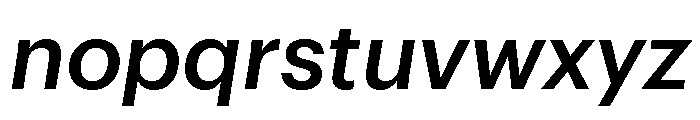 Graphik Hebrew Medium Italic Font LOWERCASE