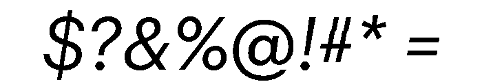 Graphik Hebrew Regular Italic Font OTHER CHARS