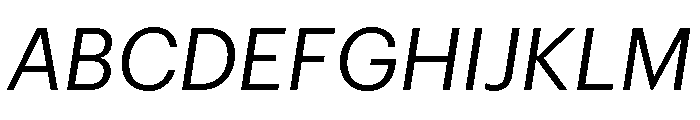 Graphik Hebrew Regular Italic Font UPPERCASE