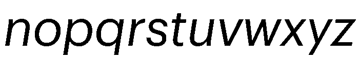 Graphik Hebrew Regular Italic Font LOWERCASE