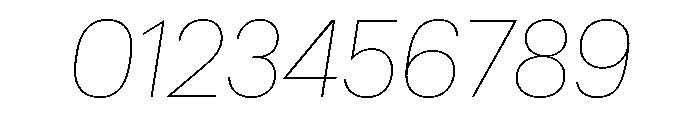 Graphik Hebrew Thin Italic Font OTHER CHARS