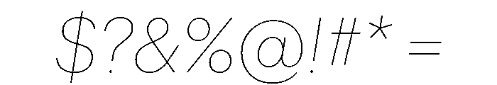 Graphik Hebrew Thin Italic Font OTHER CHARS