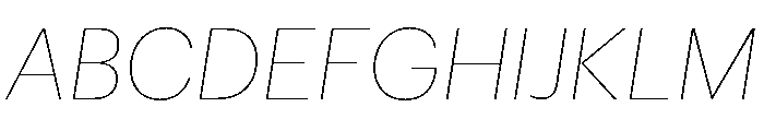 Graphik Hebrew Thin Italic Font UPPERCASE