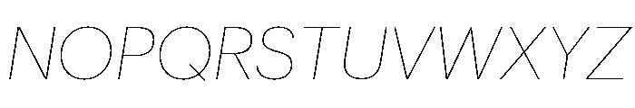 Graphik Hebrew Thin Italic Font UPPERCASE