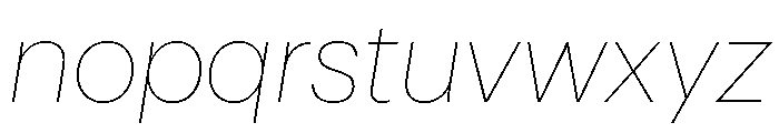 Graphik Hebrew Thin Italic Font LOWERCASE