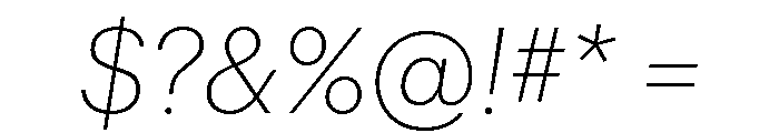 Graphik Thai Extralight Italic Font OTHER CHARS