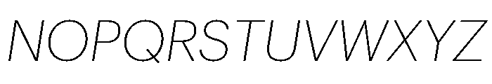 Graphik Thai Extralight Italic Font UPPERCASE