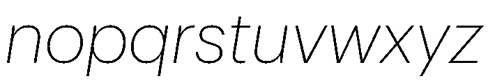 Graphik Thai Extralight Italic Font LOWERCASE