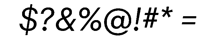 Graphik Thai Regular Italic Font OTHER CHARS