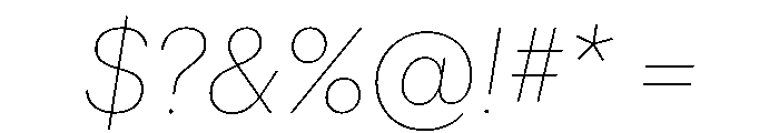 Graphik Thai Thin Italic Font OTHER CHARS