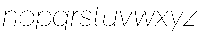 Graphik Thai Thin Italic Font LOWERCASE