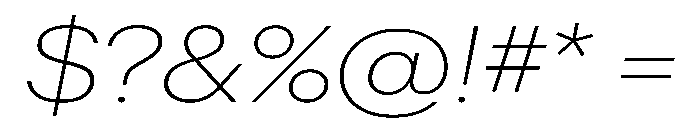 Graphik Wide Extralight Italic Font OTHER CHARS