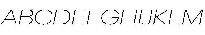 Graphik Wide Extralight Italic Font UPPERCASE