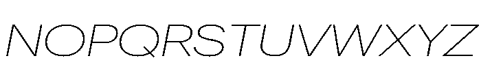 Graphik Wide Extralight Italic Font UPPERCASE