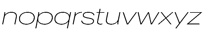 Graphik Wide Extralight Italic Font LOWERCASE