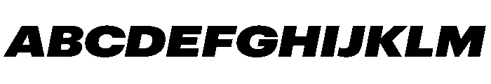 Graphik Wide Super Italic Font UPPERCASE