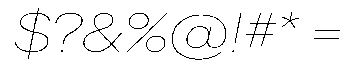 Graphik Wide Thin Italic Font OTHER CHARS