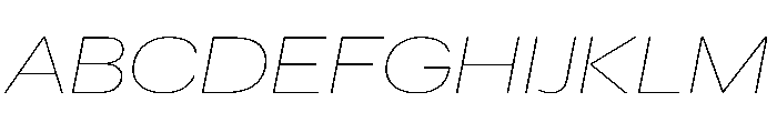 Graphik Wide Thin Italic Font UPPERCASE