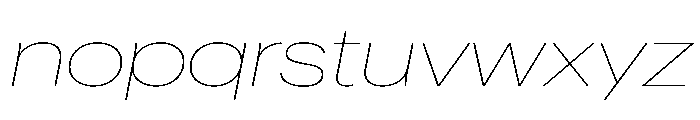 Graphik Wide Thin Italic Font LOWERCASE
