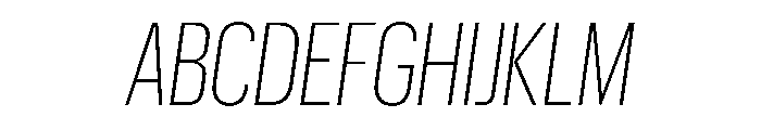 Graphik X Condensed Extralight Italic Font UPPERCASE