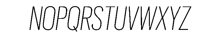 Graphik X Condensed Extralight Italic Font UPPERCASE