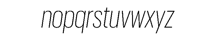 Graphik X Condensed Extralight Italic Font LOWERCASE