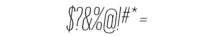 Graphik XX Condensed Extralight Italic Font OTHER CHARS