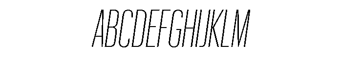 Graphik XX Condensed Extralight Italic Font UPPERCASE