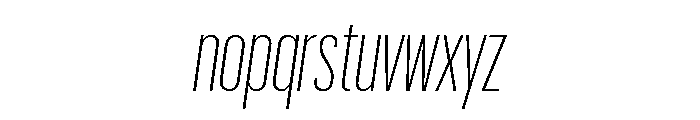 Graphik XX Condensed Extralight Italic Font LOWERCASE