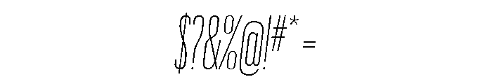 Graphik XXX Condensed Extralight Italic Font OTHER CHARS
