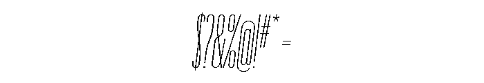 Graphik XXXX Condensed Extralight Italic Font OTHER CHARS