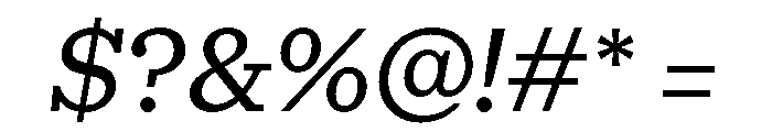 Gratitude Italic Font OTHER CHARS