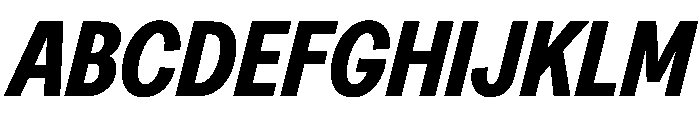 Greed TRIAL CondensedBoldItalic Instance Font UPPERCASE